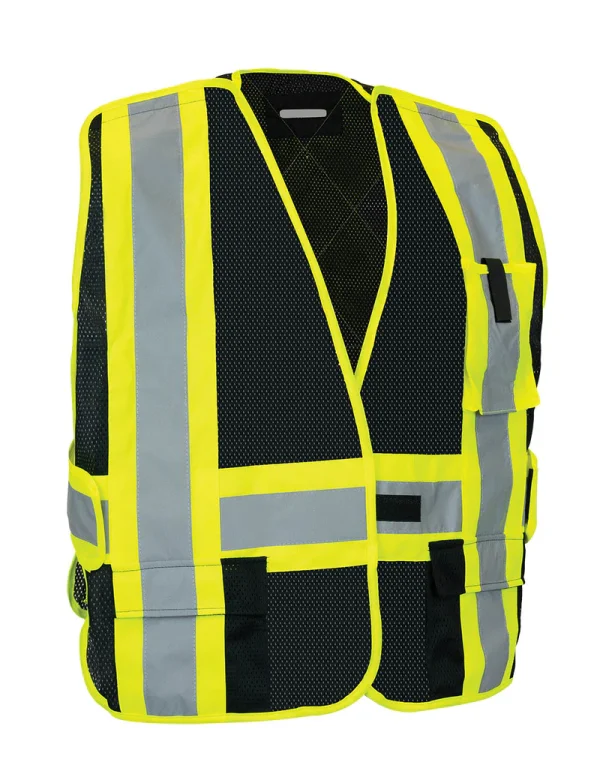 5-Point Tear-away Hi Vis Mesh Traffic Safety Vest, One-Size - 022-TV3PKTA - Image 3