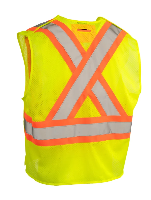 5-Point Tear-Away Mesh Traffic Vest - 022-TV9 - Image 5