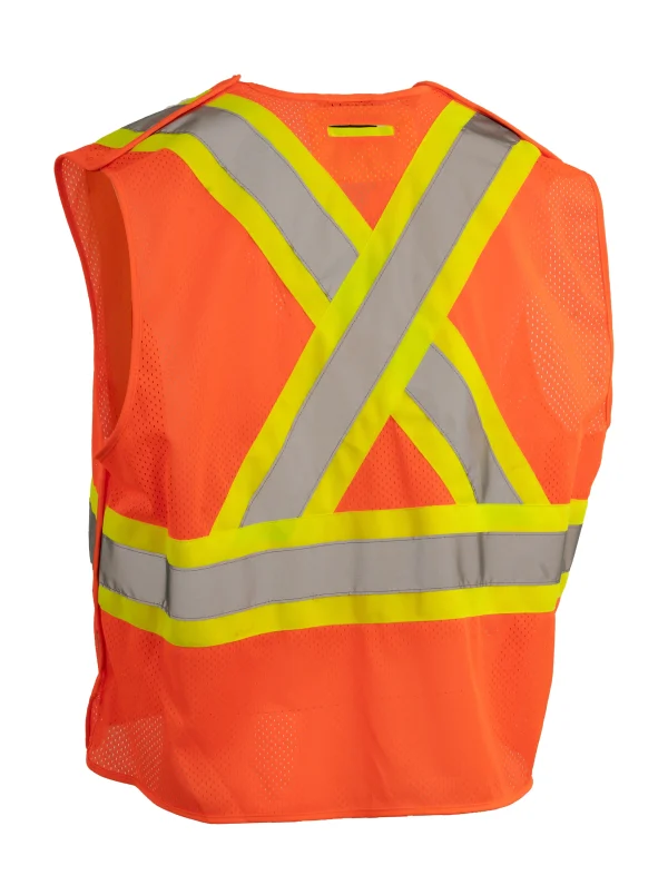 5-Point Tear-Away Mesh Traffic Vest - 022-TV9 - Image 4