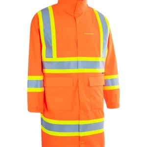 Hi Vis Fire Resistant Long Rain Coat - 023-6855
