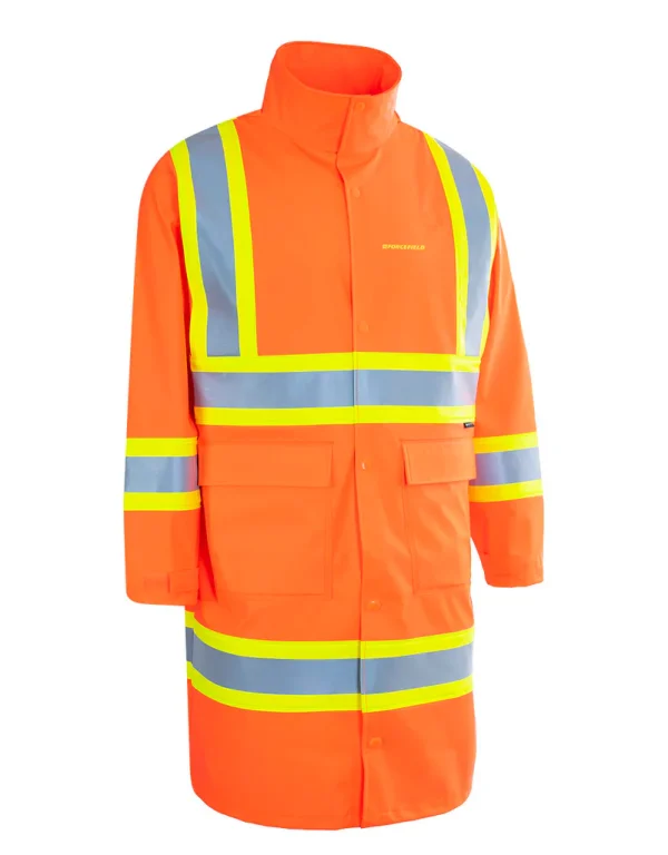 Hi Vis Fire Resistant Long Rain Coat - 023-6855