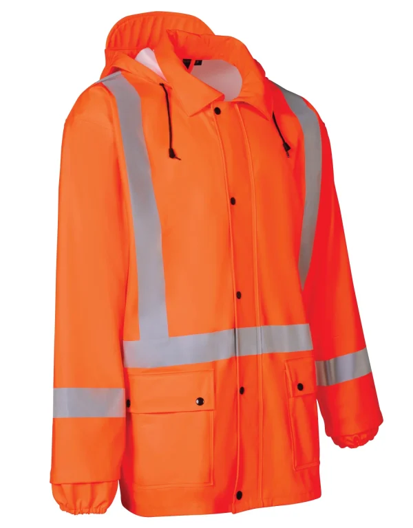 Lightweight Fire Resistant (FR) Hi-Vis Safety Rain Jacket - 023-8155 - Image 5