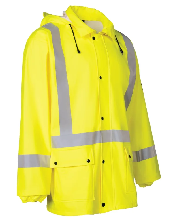 Lightweight Fire Resistant (FR) Hi-Vis Safety Rain Jacket - 023-8155