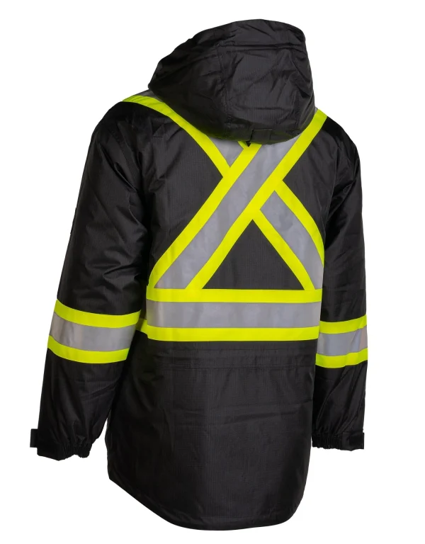 Hi-Vis Flame-Resistant (FR) Ripstop Heavy Weight Lined Jacket - 024-FR705-MX - Image 5