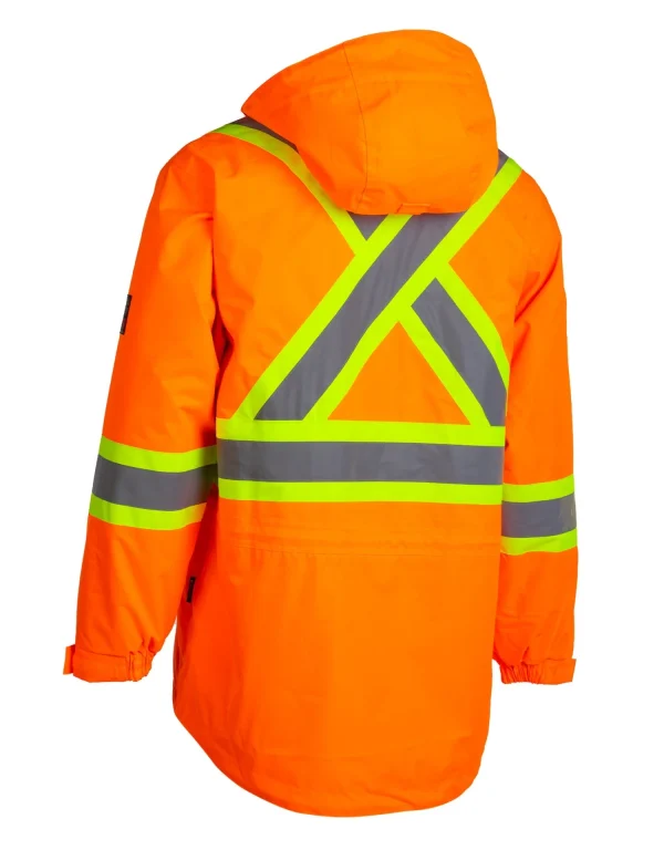 Hi-Vis Flame-Resistant (FR) Ripstop Heavy Weight Lined Jacket - 024-FR705-MX - Image 3