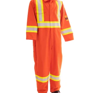 Orange FR Treated 100% Cotton Coverall with Reflective Tape - 024-FRCOR