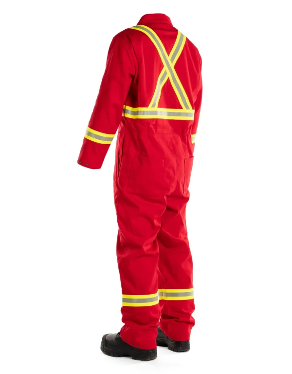 FR Treated 100% Cotton Coverall with Reflective Tape - 024-FRCRD - Image 3