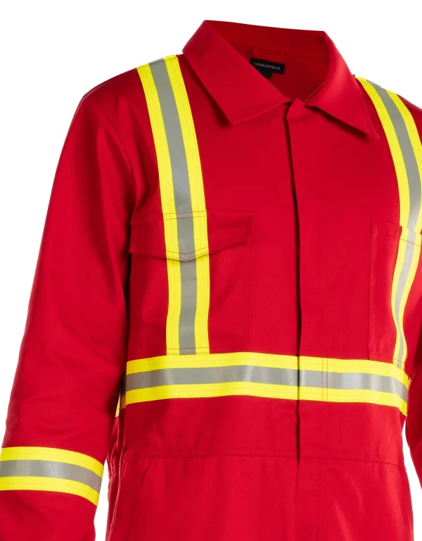 FR Treated 100% Cotton Coverall with Reflective Tape - 024-FRCRD - Image 2