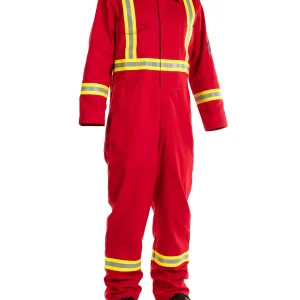 FR Treated 100% Cotton Coverall with Reflective Tape - 024-FRCRD