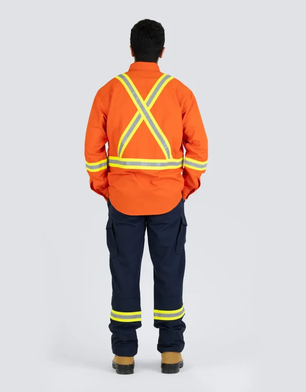 Inherent Flame-Resistant Long Sleeve Button Down 6oz Safety Shirt - 024-FRIWS - Image 3