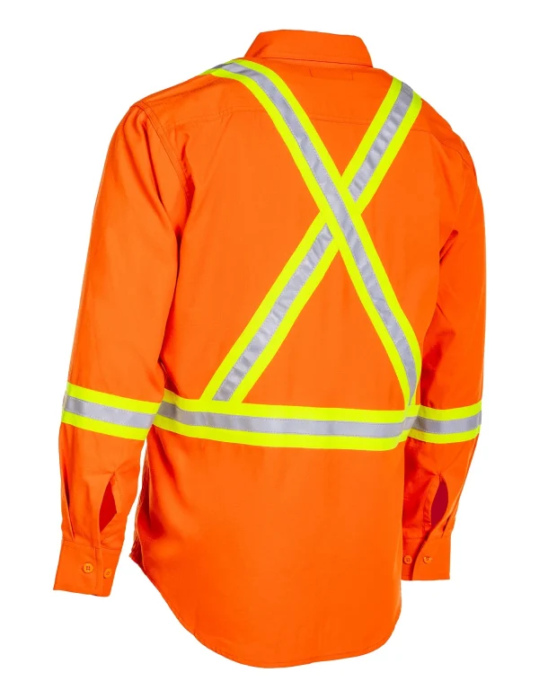 Inherent Flame-Resistant Long Sleeve Button Down 6oz Safety Shirt - 024-FRIWS - Image 2