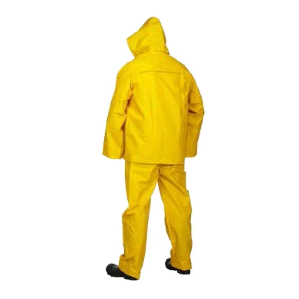 3-Piece Yellow PVC Rainsuit with Fire Resistant Coating - 023-5000 - Image 2