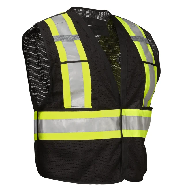 5-Point Tear-away Hi Vis Mesh Traffic Safety Vest, 3 Sizes - 022-TV5PKTA - Image 2