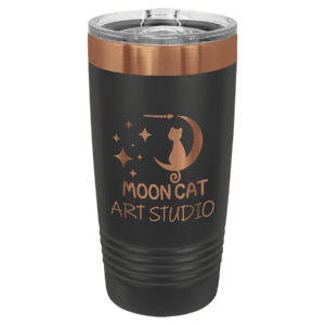 Polar Camel 20 oz. Black/Rose Gold ION-Plated Ringneck Tumbler with Slider Lid - LTM7290