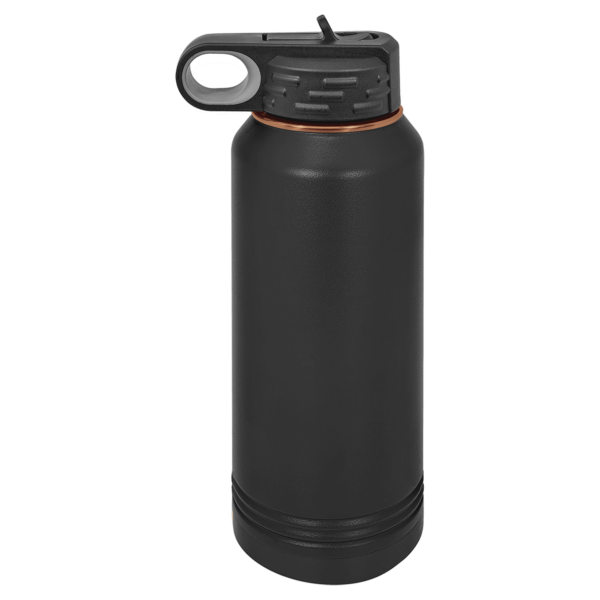 Polar Camel 32 oz. Black/Rose Gold ION-Plated Water Bottle - LWB240 - Image 2
