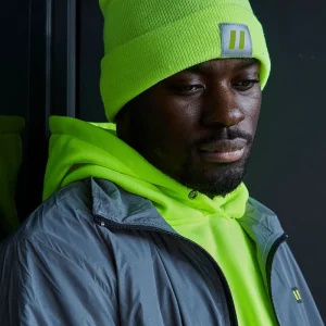 Hi Vis Lime Toque with Reflective Patch - 036-TQ-FF
