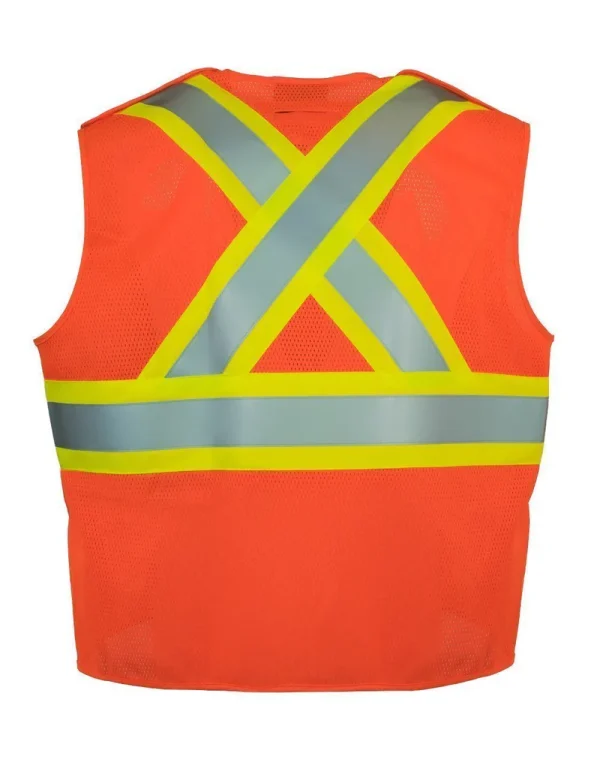 Fire Resistant (FR) 5-Point Tear-away Hi Vis Safety Vest - 022-TVFR - Image 2