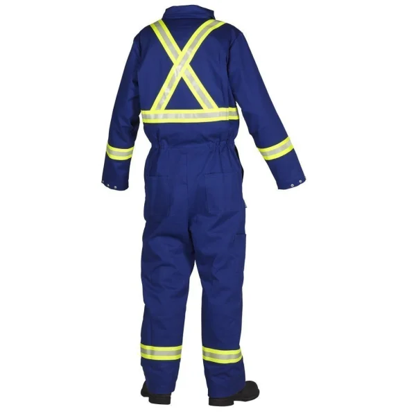 FR Treated 100% Cotton Coverall with Reflective Tape - 024-FRCBU - Image 2