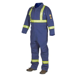 FR Treated 100% Cotton Coverall with Reflective Tape - 024-FRCBU