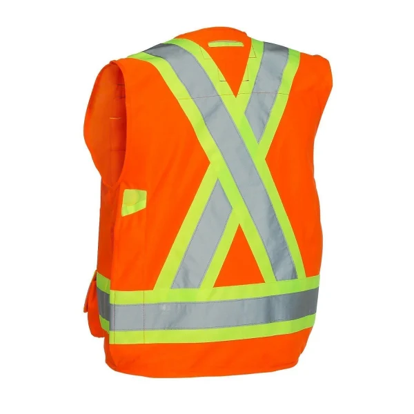 Hi Vis Safety Surveyor's Vest - 022-TVSURV168 - Image 9