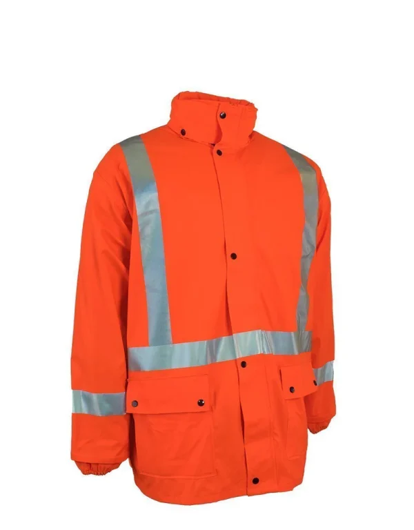 Lightweight Fire Resistant (FR) Hi Vis Safety Rain Jacket - 023-6055