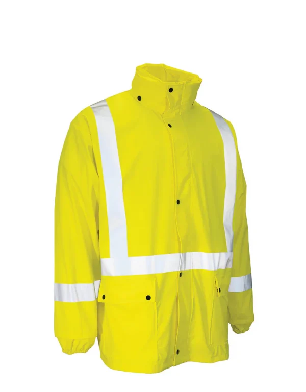Lightweight Fire Resistant (FR) Hi Vis Safety Rain Jacket - 023-6055 - Image 2