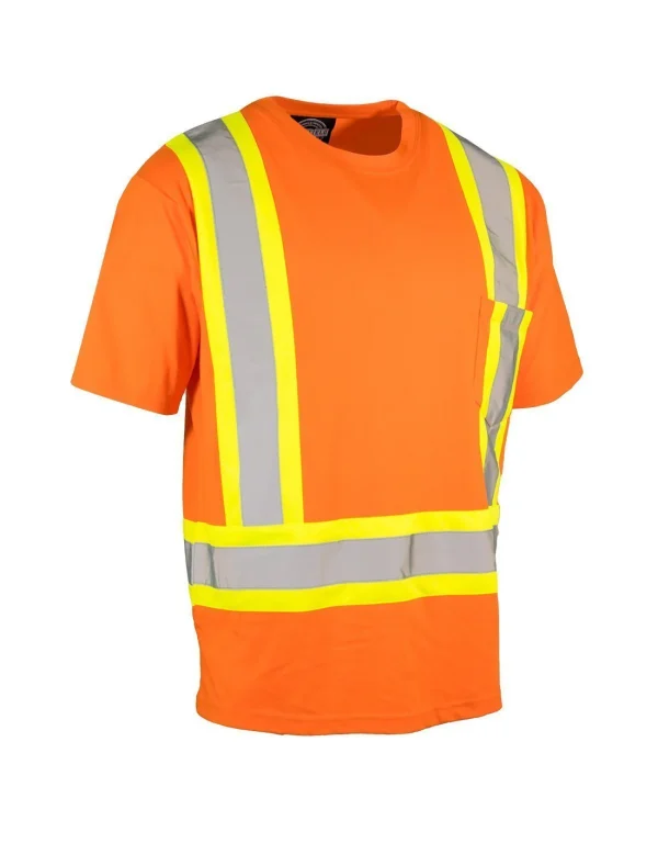 Ultracool Poly/Cotton Crew Neck Short Sleeve Safety Tee Shirt with Chest Pocket - 022-TCCBE - Image 6