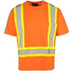 Ultracool Poly/Cotton Crew Neck Short Sleeve Safety Tee Shirt with Chest Pocket - 022-TCCBE