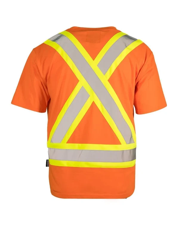 Ultracool Poly/Cotton Crew Neck Short Sleeve Safety Tee Shirt with Chest Pocket - 022-TCCBE - Image 4