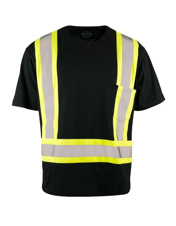 Ultracool Poly/Cotton Crew Neck Short Sleeve Safety Tee Shirt with Chest Pocket - 022-TCCBE - Image 2