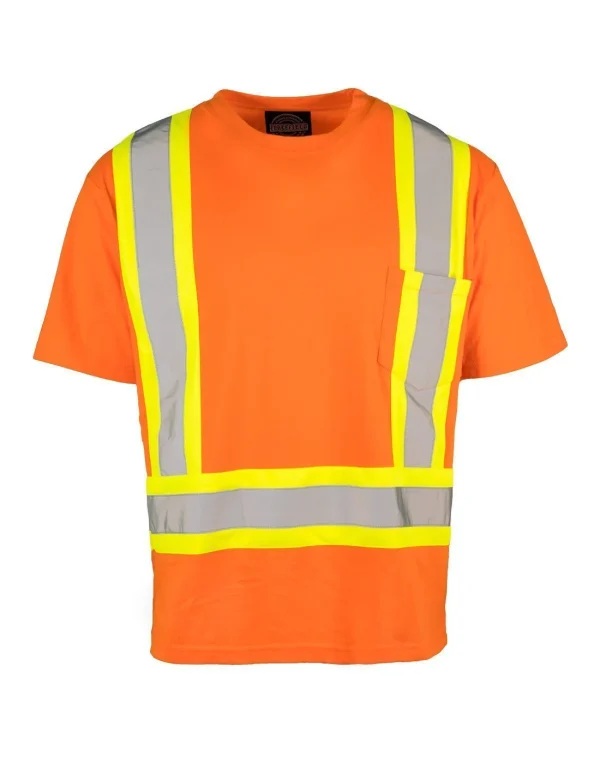 Ultracool Poly/Cotton Crew Neck Short Sleeve Safety Tee Shirt with Chest Pocket - 022-TCCBE