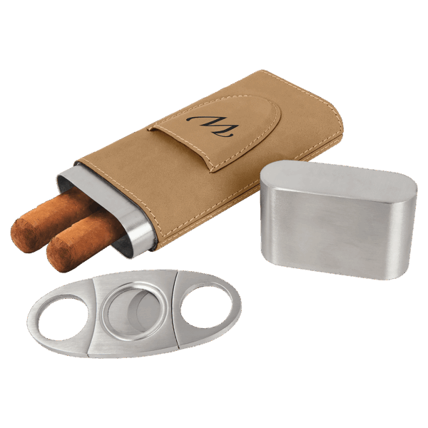 Laserable Leatherette Cigar Case with Cutter - GFT1000SET3 - Image 13