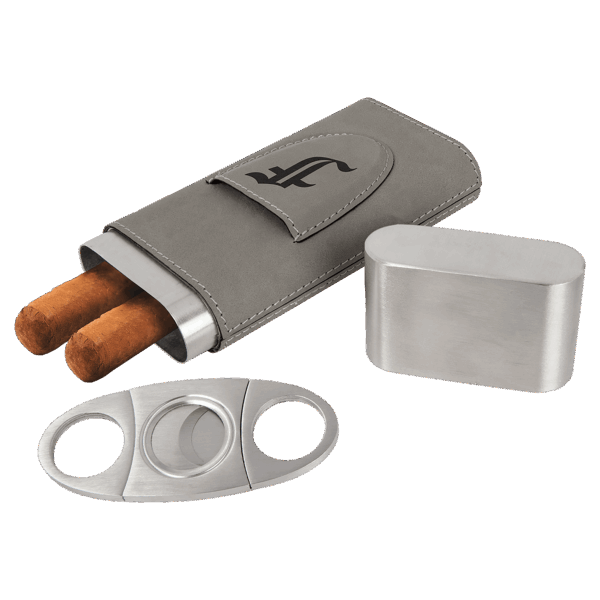 Laserable Leatherette Cigar Case with Cutter - GFT1000SET3 - Image 10