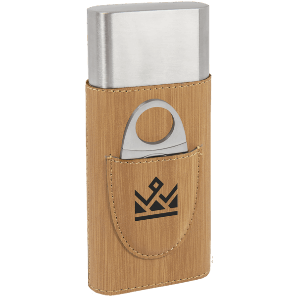 Laserable Leatherette Cigar Case with Cutter - GFT1000SET3 - Image 6