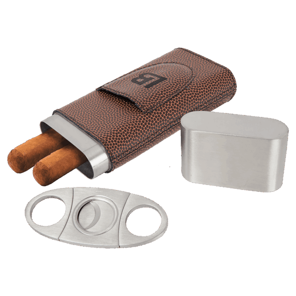 Laserable Leatherette Cigar Case with Cutter - GFT1000SET3 - Image 3