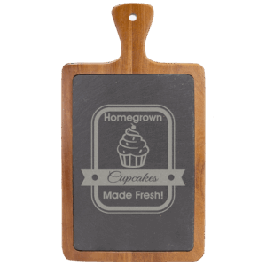 13 1/4" x 7" Acacia Wood/Slate Cutting Board - SLT075