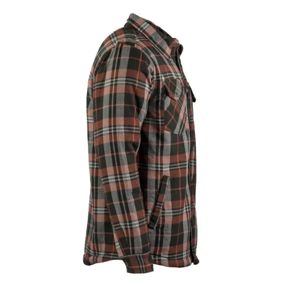 Men's Flannel Jacket with Sherpa Lining - TK-1871 - Image 4